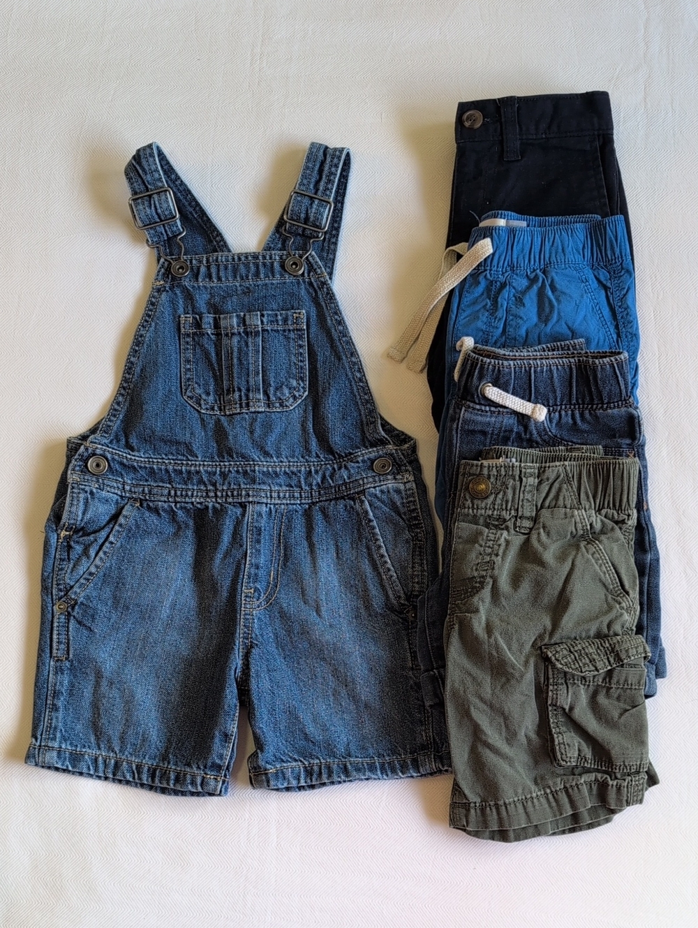 Lot of 5 Boys Size 3T Shorts Shortalls Old Navy TCP George Bundle